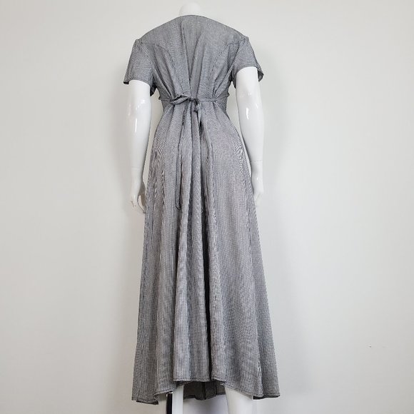 HELD Vintage 90's Black Gingham Maxi Dress - Picture 3 of 10